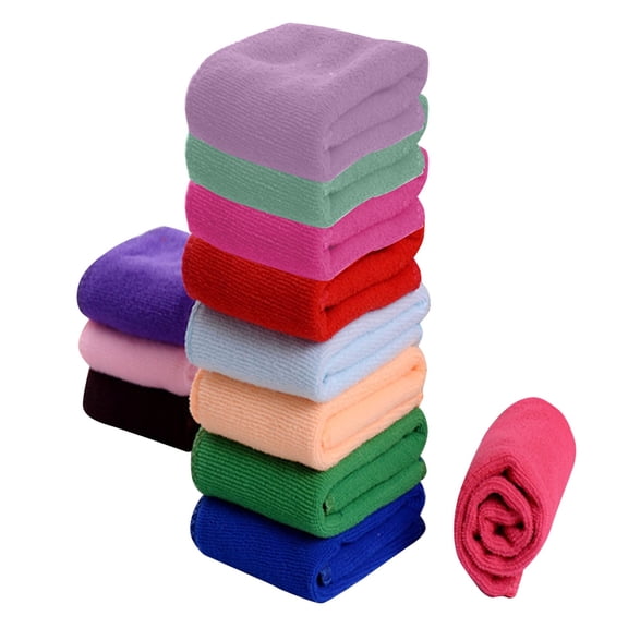 Clearance Sale! 10 Pack Microfiber Dish Cloth For Washing Dishes Dish Towel Rags Kitchen Washcloth Cleaning Cloths 10*10 Inch Random Color Towel Practical Home Decor