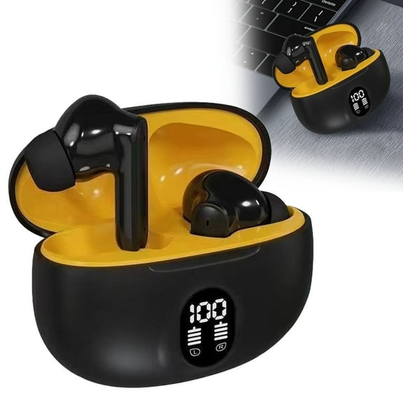 Clearance Sale under $10 Wireless Earbuds Bluetooth 5.4 Ear Buds With Power Display Charging Case Stereo Deep Headphones With 48H For Laptop Android/iOS