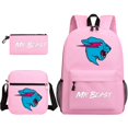 thumbnail image 1 of Clearance Sale! 1PC 17.7 Inch Lightweight Backpack, Trendy Daypack for Travel & School, Cloth, for Travel & Commuting, (37x27x5cm, Pink), 1 of 2