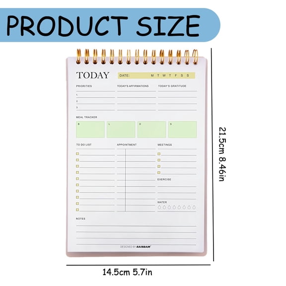 Clearance Sale! 1PC Daily Planner Notepad, 50-Sheet Undated Tear-Off Organizer for Tasks & Schedules, Paper, for Office & Home, (B5, B)