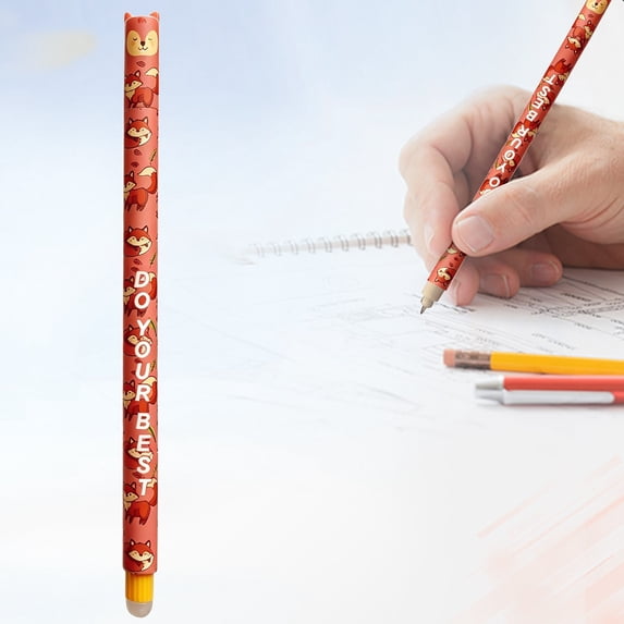 Clearance Sale! 1PC Erasable Animal Pen, 0.7mm Thermal Ink Retractable Gel Pen for Writing, Plastic, for Office & Home, (16cm, Fox)