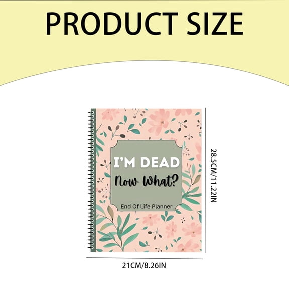 Clearance Sale! 1PC Final Wishes Planner, Guided Notebook for End-of-Life Organizing & Records, Paper for Home & Office, (One Size, Pink)