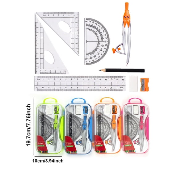 Clearance Sale! 1PC Geometry Compass Set, 8-Piece Math Tool Kit with ...