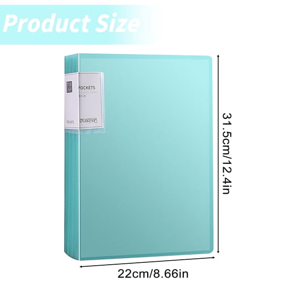 Clearance Sale! 1PC Insert Page Folder, 20-Pocket Transparent Document Organizer with Lanyard, PP, for Office & Home, (31.5x22cm, White)