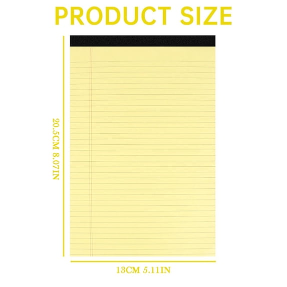 Clearance Sale! 1PC Legal Pad, 50-Sheet College Ruled Writing Notepad with Perforated Pages, Paper for Home & Office, (5x8in, White)