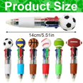 thumbnail image 1 of Clearance Sale! 1PC Multi-Color Sports Ball Pen, 4-In-1 Retractable Ballpoint Pen with Novelty Topper, Plastic, for Office & Home, (14x3cm, Sports Theme), 1 of 4