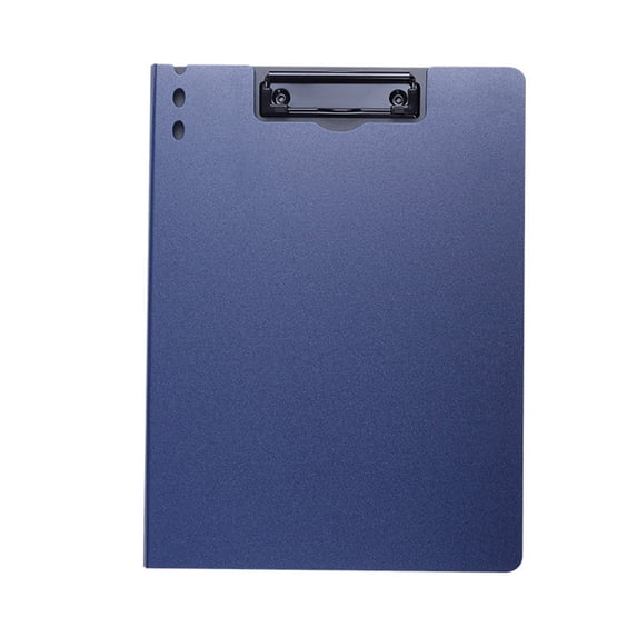 Clearance Sale! 1PC Plastic Clipboard, Standard Letter Size with Double Metal Clip for Writing & Filing, PP Plastic, for Office & Home, (12.5x9.5in, Dark Blue)