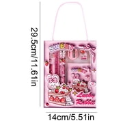 Clearance Sale! 1PC Stationery Kit, 6-Piece Cute Pencil Set with Sharpener & Eraser & Ruler, Plastic, for Office & Home, (One Size, C)