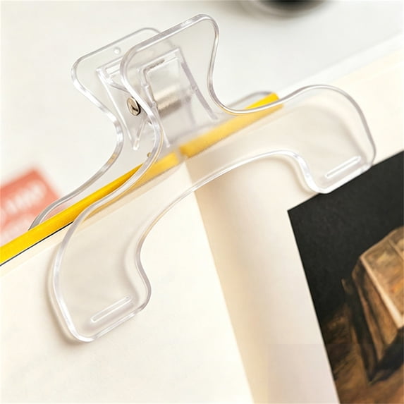 Clearance Sale! 1PC Transparent Book Page Holder, Book Opener Clip for Hands-Free Reading, Plastic, for Home & Office, (12x7x4cm, Clear)