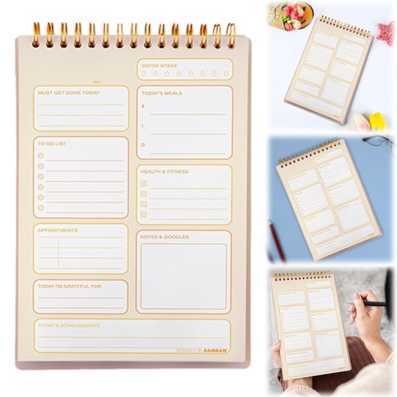 Clearance Sale! 1PC Work Day Schedule Planner, 50 Undated Pages Tear-Off Notepad for Daily Tasks & Notes, Paper, for Office & Home, (B5, B)