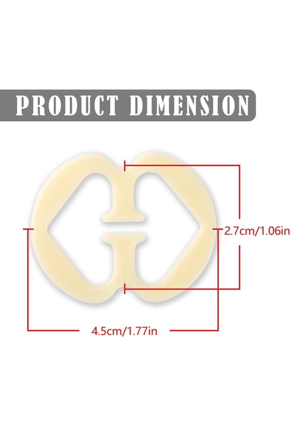 1Pcs Bra Fastener Ergonomic Design Multi Function Plastic Women Bra Straps Holder Sewing,Beige Handmade Buttons