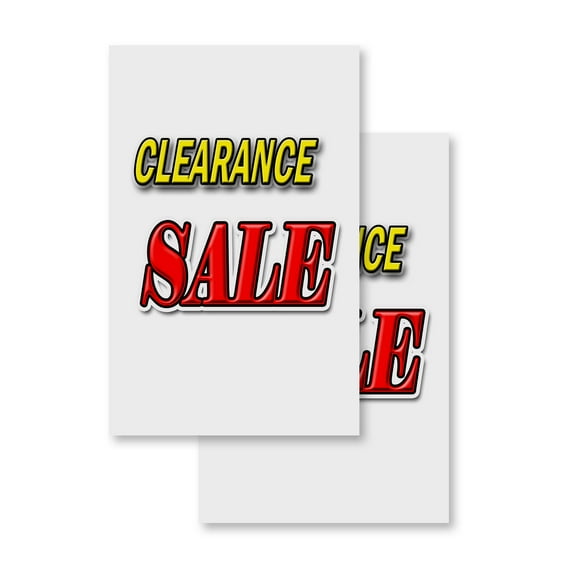 Clearance Sale (2-PACK) 24" x 36" Vinyl Decals | Sign Insert Peel & Stick Decals Stickers Window Signs