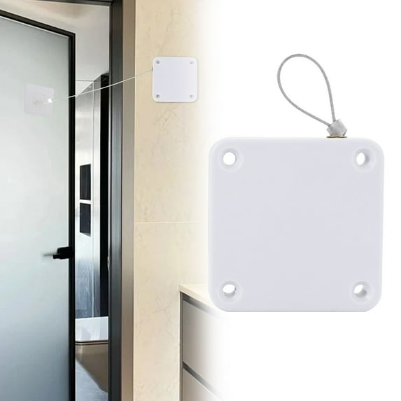 Clearance Sale!2024 Upgraded Automatic Door Closer Automatic Screen Door Closer Sliding Screen Auto Door Closer With Drawstring Drill Door Closer For Home Residential Commercial Bed, Hardware Door St