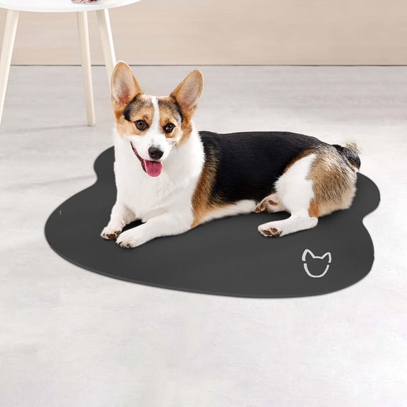 2026 New Dog Cooling Mats, Cat Cooling Mat Pet Leaf Shaped Cotton Cat Bed Pad, Lightweight Washable Large Pet Coolings Mat for Dogs and Cats Indoor Outdoor (Dark Grey, 28" L x 20" W)