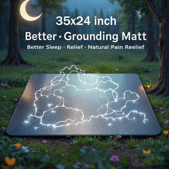 Clearance Sale23.6x35.4 Inch Premium Grounding Mat for Pets/Desk/Foot - Anti-Static Earthing Pad with 15ft Cord, Extra Durable Therapy Mat for Home Office, Yoga & Floor Use (Limited Stock)