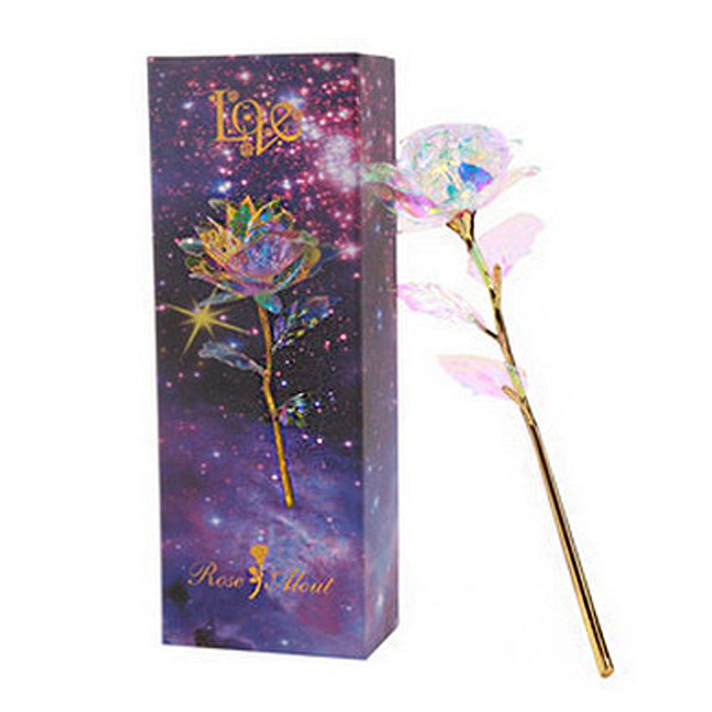 Clearance sale 24k gold foil roses glowing gold set creative valentine