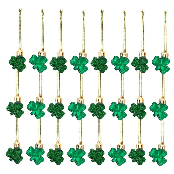 Clearance Sale 24Pcs Green Wooden Irish Day Hanging ornaments, Diy Wood Embellishments With Ropes, Crafts for St. Patrick’S Day Party Decorations St Patricks Day Decorations