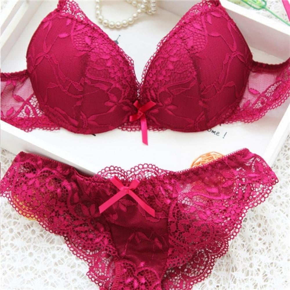 Clearance Sale!!!2pcs Romantic Charming Lace Bra Panty Set French