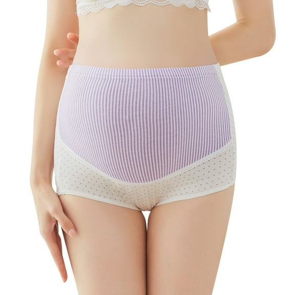 Clearance Sale! 3-Pack Women'S Maternity Underwear, High Waist Over Bump Pregnancy Panties, Adjustable Belly Support, Breathable Cotton Blend, Comfortable Postpartum Briefs Mint Green M Size