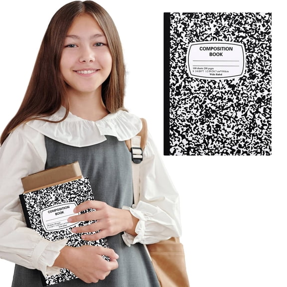 Clearance Sale! 3PCS College Ruled Composition Notebooks, B5 Hardcover Sewn Journals for Writing & Notes, Paper, for Office & Home, (25.3x19x5cm, Black)