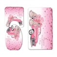 thumbnail image 1 of Clearance Sale!3Pcs/set Funny Valentines Day Shower Curtains Bathroom Curtain Rose Petal Love Bath Sets Toilet Cover Mat Non-Slip Washroom Rug Set C3, 1 of 6