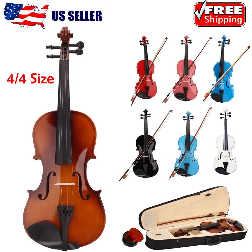 4/4 Acoustic Violin Set, Handmade Student Acoustic Violin Beginner Pack ith Carrying Case,Bow and Rosin