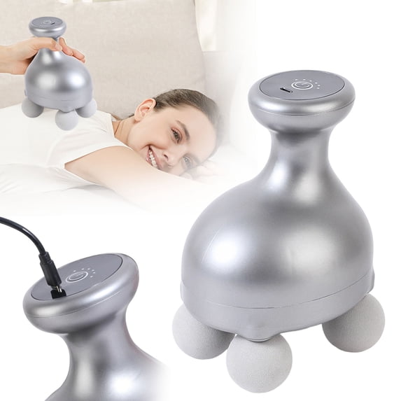 Clearance Sale 4-Head Deep Tissue Portable Massager, 6 Speed Settings, Reverse Thrust Intensity, Quiet for Home & Office Use