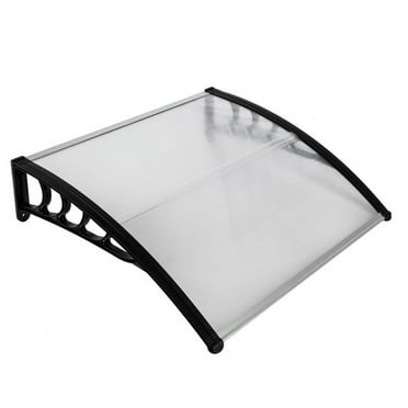 40" x 40" Door Window Awning Polycarbonate Cover Front Door Outdoor Patio Awning Canopy UV Rain Snow Protection Hollow Sheet