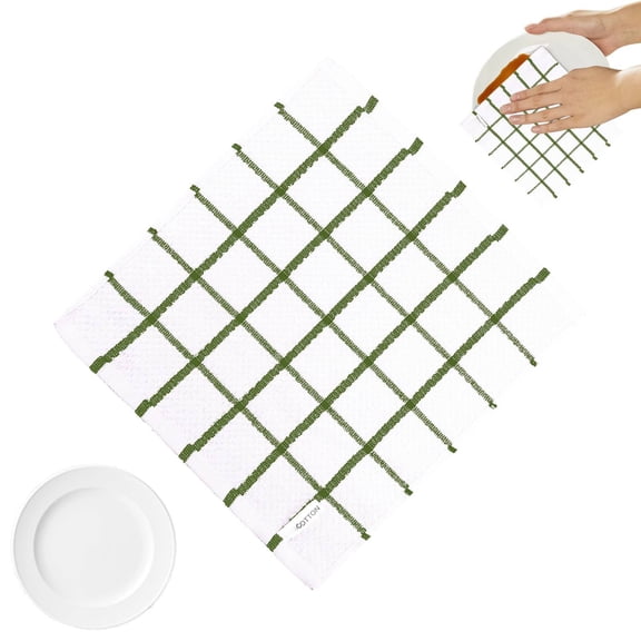 Clearance Sale under $5 Kitchen Microfiber Cleaning Towels - Fast Absorbent Dish Cloths, Lint-Free, Reusable, Soft Material for Dishes, Countertops, Appliances