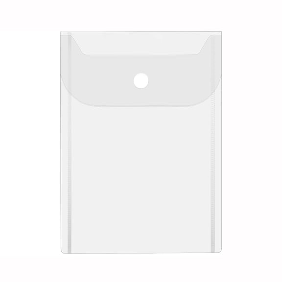 Clearance Sale! 7×5 Inch Waterproof Clear Plastic Envelope Pouch With Snap Closure, Tear Resistant Storage Holder For Receipts Photos Stickers Office Home Document Organization