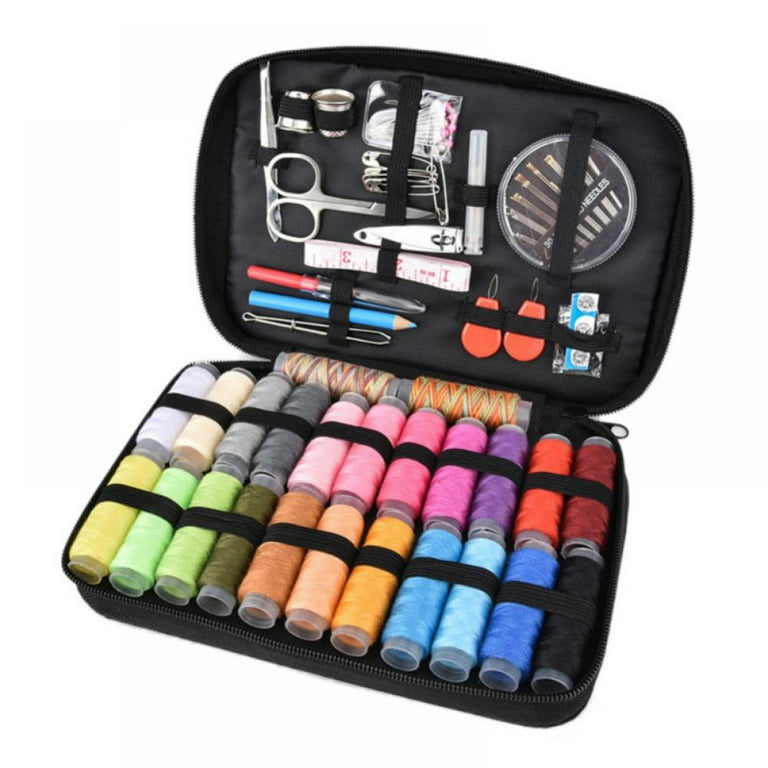 Black and Friday Deals BKFYDLS Portable Travel Sewing Box Kit Thread  Needles Mini Case Plastic Scissors Outdoor Hot Set ,Sewing Accessories on  Clearance 