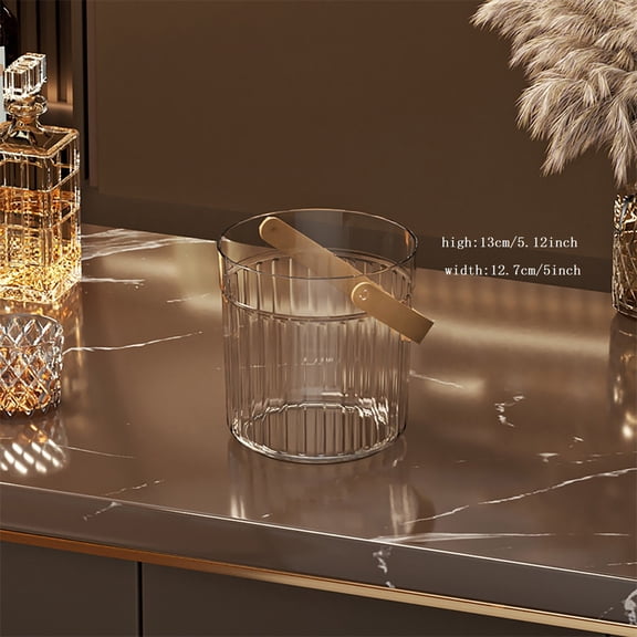 Clearance Sale！Acrylic Ice Bucket Plastic Water Lifting Bucket High Aesthetic Value Champagne Bucket Household Bar KTV Ice Granule Bucket Household Ice Bucket