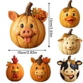 thumbnail image 1 of Clearance Sale | Adorable Resin Animal Pumpkin Figurine, Funny Halloween Farmhouse Table Centerpiece Decor, C, 1 of 7