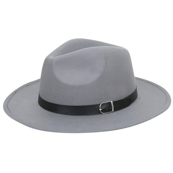 BKQCNKM Fedora Hat, Panama Hats, Womens Wide Brim Hat, Western Hats for Women, Gray One Size