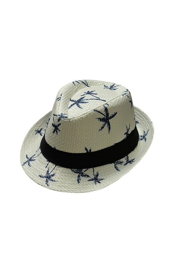 Fedora Hats for Kids, Beach Hat, Kids Straw Hats, Sun Hat, White One Size