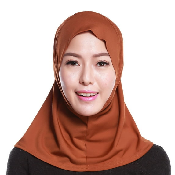 BKQCNKM Head Turbans for Women, Hijab Scarf for Women, Head Scarf, Muslim Dresses for Women, Brown One Size