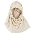 thumbnail image 1 of BKQCNKM Turbans for Women, Hijab Scarf for Women, Head Scarf, Muslim Dresses for Women, Beige One Size, 1 of 2