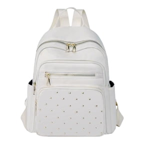 Clearance Sale! Backpack Solid Color Backpack In Beige Color Fall Travel Backpack For Commuting