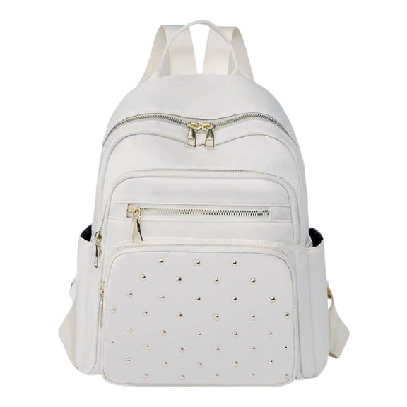 Clearance Sale! Backpack Solid Color Backpack In Beige Color Fall Travel Backpack For Commuting