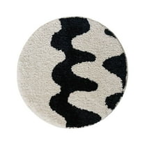 Clearance Sale Bath Mats, Hwkond Decoration Cushion Plush Rugs Room Small Carpet Super Absorbent Quick Dry Modern Home Decor,Black,15.7x15.7in