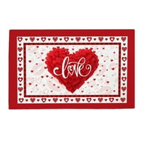 Clearance Sale Bath Mats, Hwkond Valentines Day Door Mat Valentines Welcome Mats Outdoor For Front Door Valentine Gnomes Love Hearts Gifts Non Slip Doormat,Multicolor,15.74x23.6in