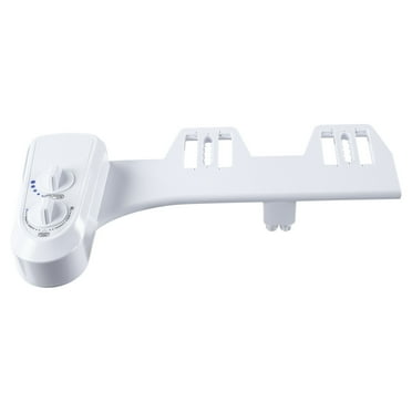 Clearance Sale Bidet Toilet Seat Attachment & Fresh Water Sprayer (Only Cool Temperature Control,Dual-Nozzle Cleaning,Non-Electric,Adjustabl-E Pressure,Female Wash) White 46*9*20.5Cm