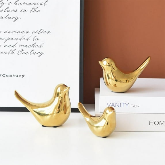 Clearance Sale Bird Statues Home Decor Modern Style Gold Decorative Ornaments For Living Room Bedroom Office Desktop Cabinets Symbol for Love