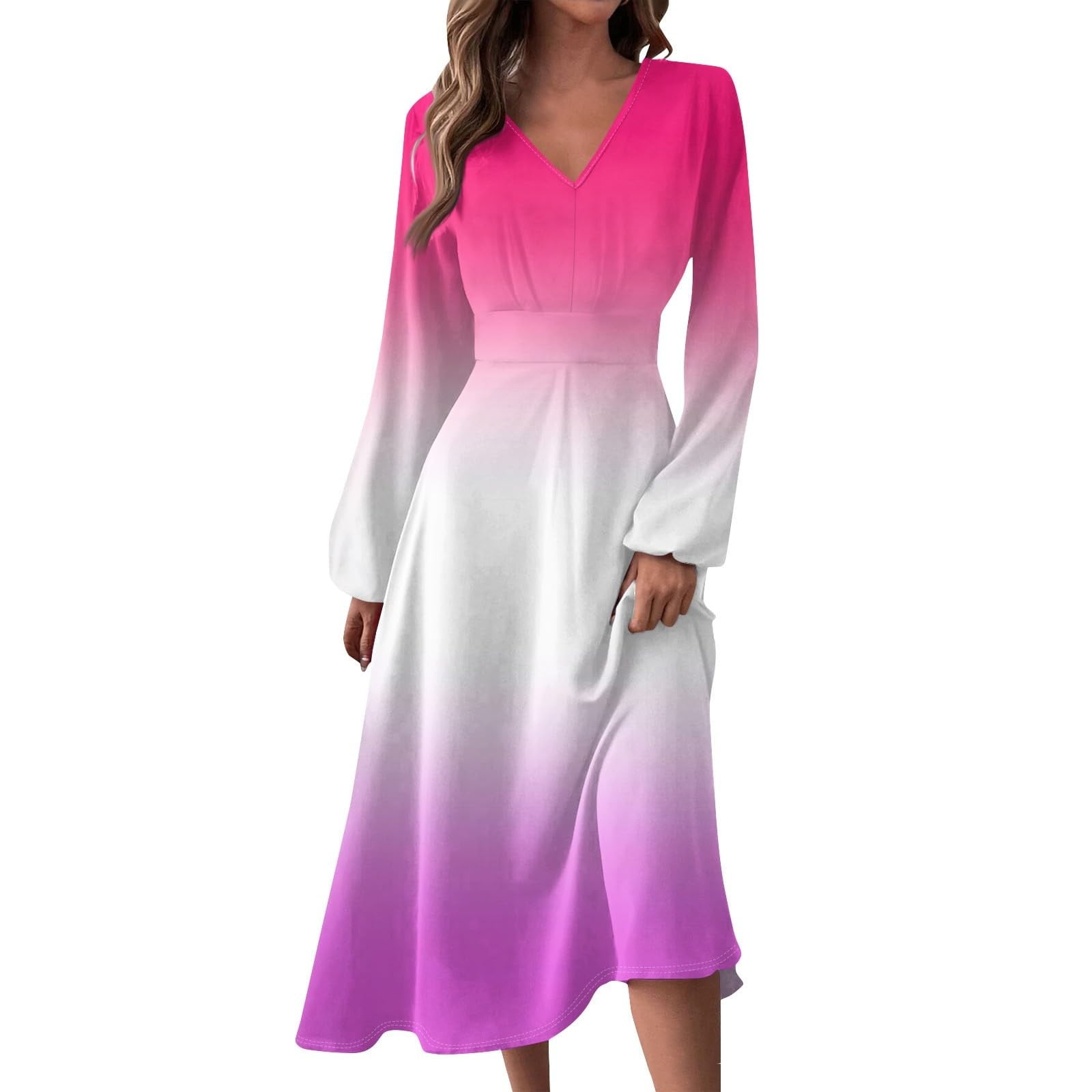 Clearance Sale!Bpxiofoy Dresses for Women Plus Size Dresses for Curvy