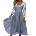 thumbnail image 1 of Clearance Sale! Bpxiofoy Long Dresses for Women，Blue Dress，Formal Dresses for Women，Casual Dresses for Women，Maxi Dress Blue L, 1 of 5
