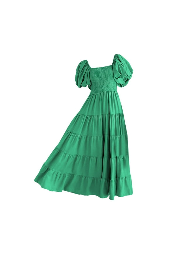 Tea Party Dresses for Womanï¼Green Dressï¼Corset Dressï¼Womens Dressesï¼Dress With Sleeves Green 1 M