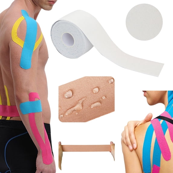 Clearance Sale Breathable Cotton Athletic Sports Tape, 33 Colors & Patterns, Hand-Tearable, No Residue, for Joint Support & All Sports