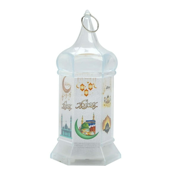 Clearance Sale! Candles Holder, 1 Pc Ramadan Lanterns Decoration Islamic Holiday Hanging Lamp Eid Mubarak Flameless Candle Lanterns Ramadan Eid-ul-fitr Gift Lamp for Tabletop Decor
