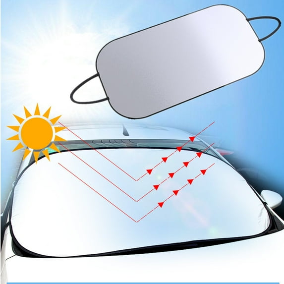 Clearance Sale! Car Windshield Sun Shade, Blocks 99% Heat and Keep Interior Cool, Fits Cars, SUV, Truck, Automotive Sun Screen, Easy to Use, Visor and Summer Vehicle Accessories (55x31.5)