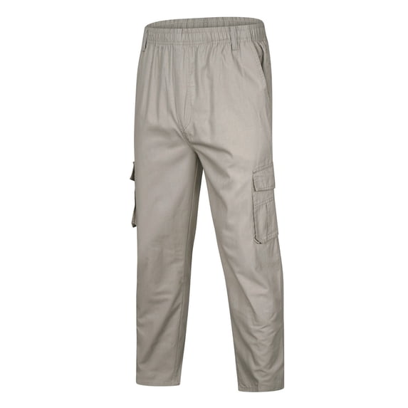 Clearance-Sale Cargo Pants Solid Trendy Work Pants for Men Loose Casual Elastic Softy Mens Pants Full Length Training Straight Breathable Daily Hiking Pants Weekly-Deals(Gray,L)